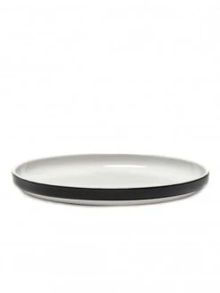 Serax Passe-Partout Bord Laag ø 26 Cm H 2,5 Cm Porselein Glanzend Zwart