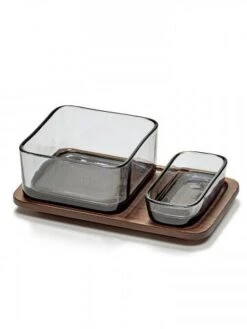 Serax HEII Marcel Wolterinck Kom Vierkant 12 X 12 Cm H 6 Cm Glas Zwart -Serax b6219255s145 1