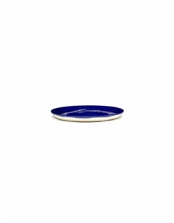 Serax Feast By Ottolenghi Bord M ø 22 Cm H 2 Cm Aardewerk Lapis Lazuli + Swirl-Stripes White