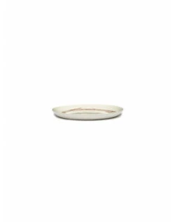 Serax Feast By Ottolenghi Bord M ø 22 Cm H 2 Cm Aardewerk White + Swirl-Stripes Red