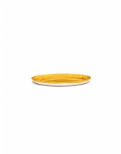 Serax Feast By Ottolenghi Bord L ø 26 Cm H 2 Cm Aardewerk Sunny Yellow + Swirl-Stripes Red