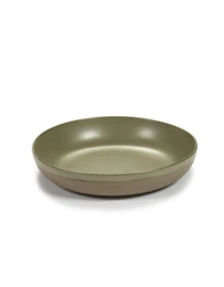 Serax Surface By Sergio Herman Serveerschaal S ø 27 Cm H 5 Cm Aardewerk Camo Green