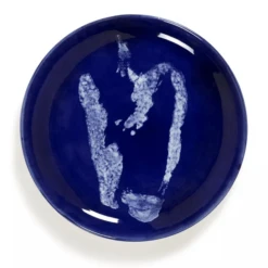 Serax Feast By Ottolenghi Bord S ø 19 Cm H 2 Cm Aardewerk Lapis Lazuli + Pepper White