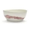 Serax Feast By Ottolenghi Kom S ø 15 Cm H 7 Cm Aardewerk White + Swirl-Stripes Red