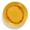 Serax Feast By Ottolenghi Serveerbord ø 35 Cm H 2 Cm Aardewerk Sunny Yellow + Swirl Stripes Red