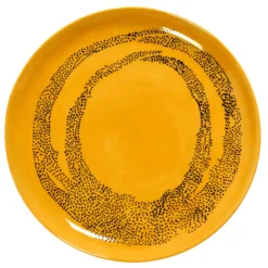 Serax Feast By Ottolenghi Dinerbord Ø22.5 Yellow Dots Black