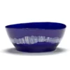 Serax Feast By Ottolenghi Kom Ø18 Dark Blue Stripes White